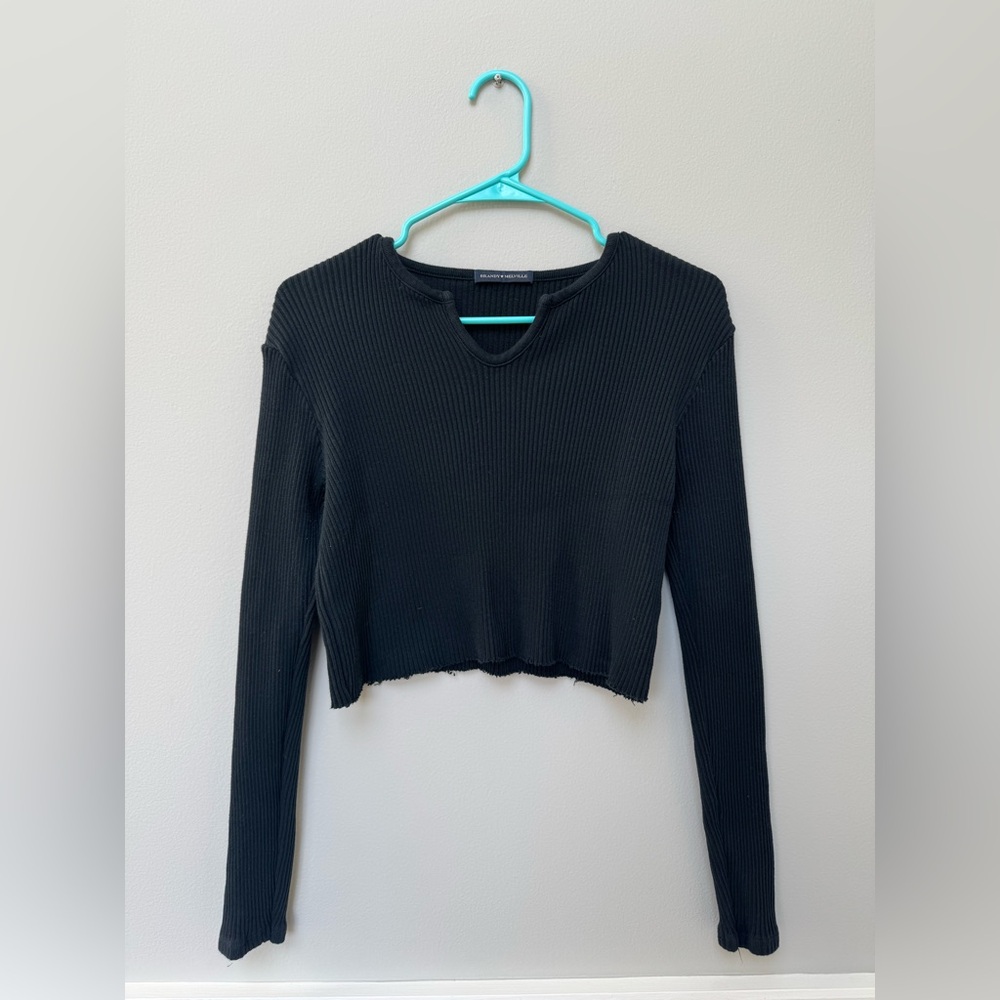brandy melville blue long sleeve top